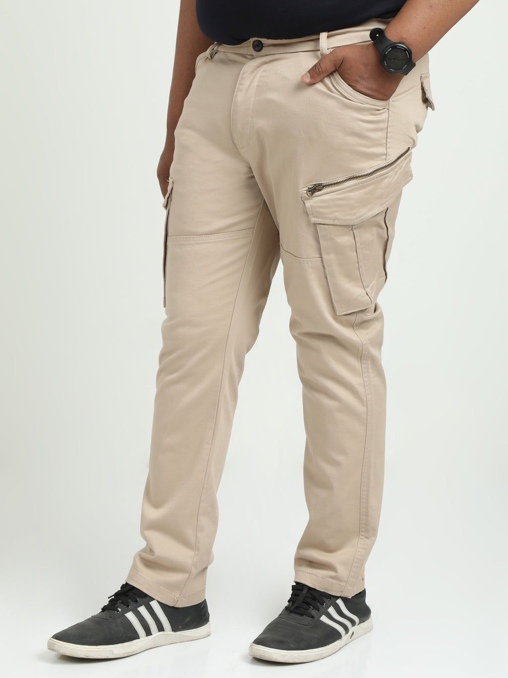Men Plus Vintage Utility Cargo-Khaki