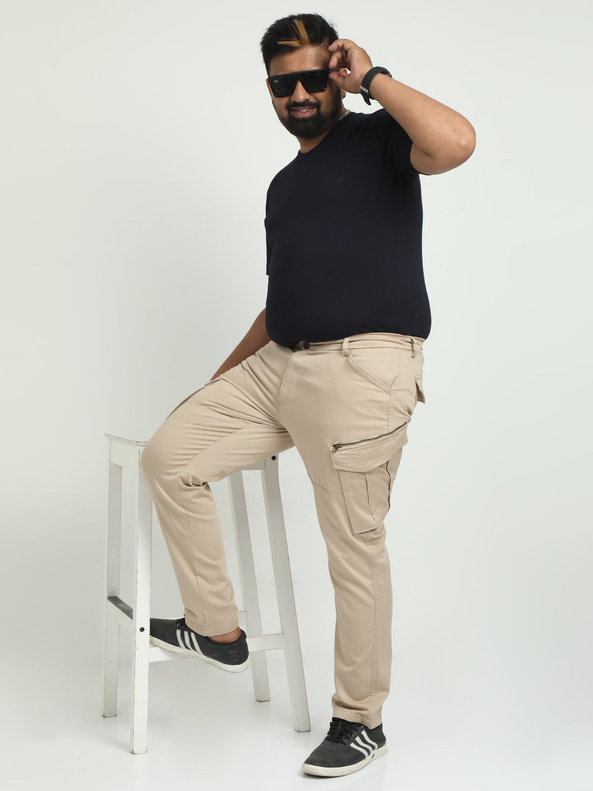 Men Plus Vintage Utility Cargo-Khaki