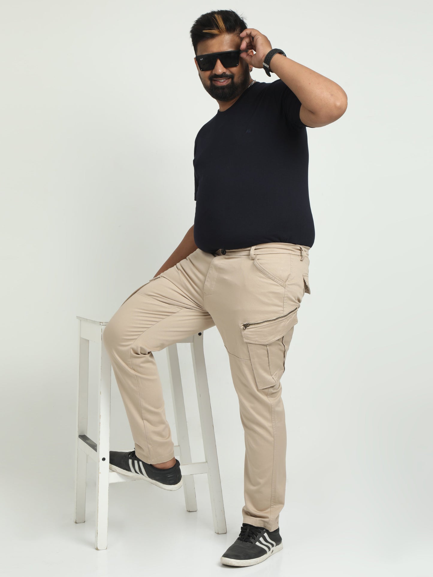 Men Plus Vintage Utility Cargo-Khaki