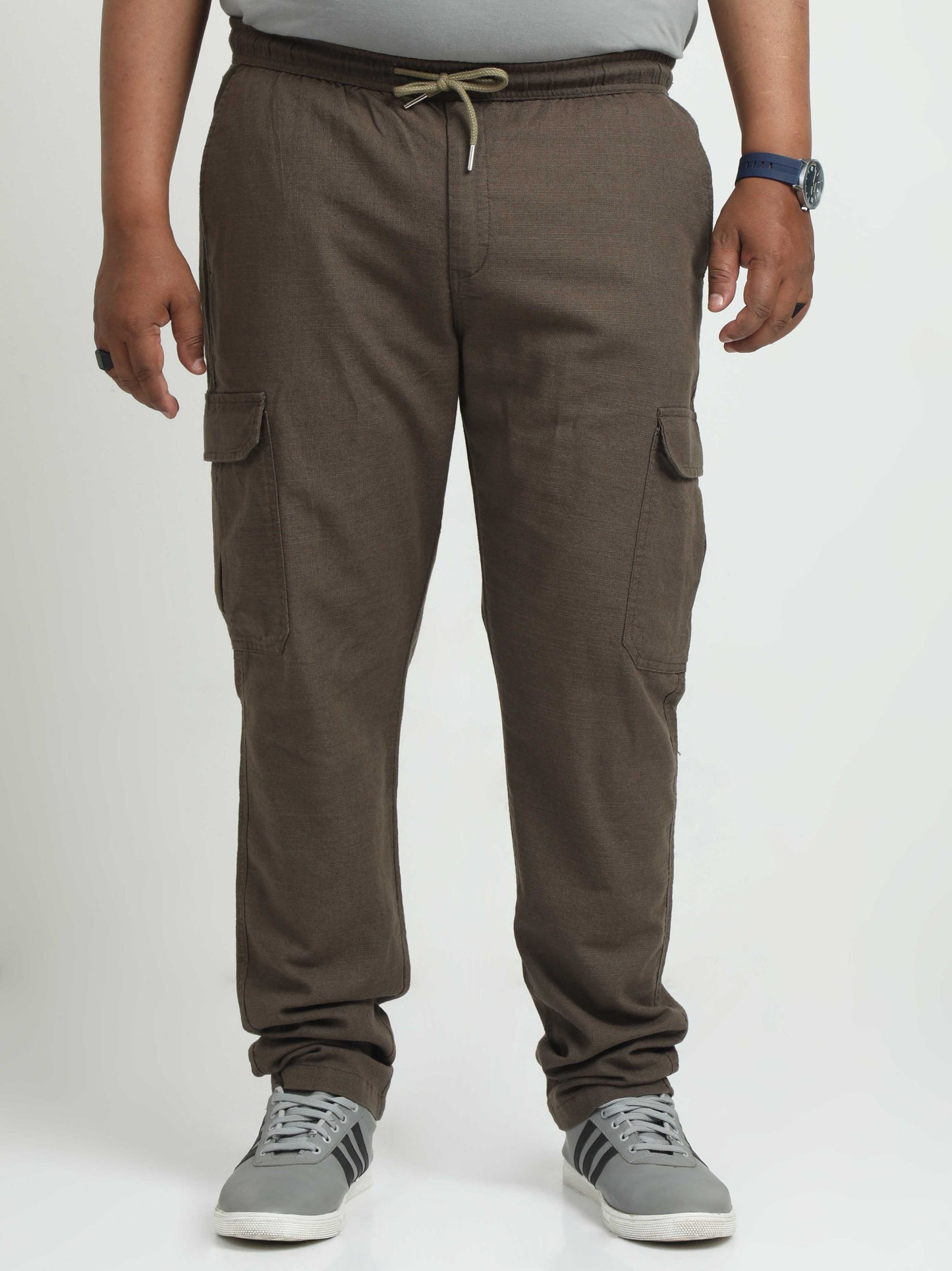 Men Lazy Linen Plus - Brown
