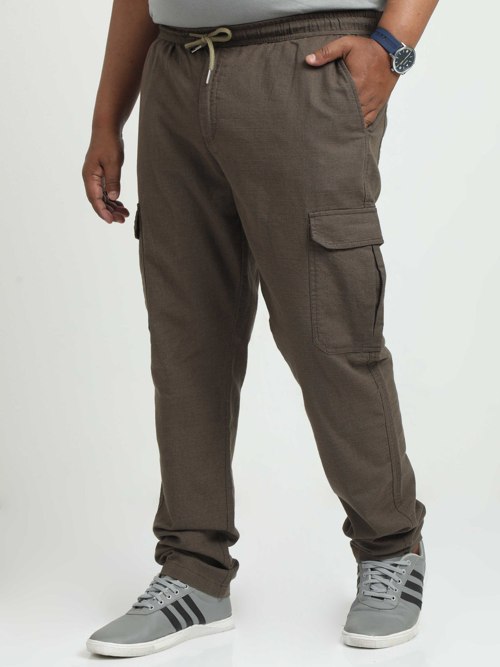 Men Lazy Linen Plus - Brown