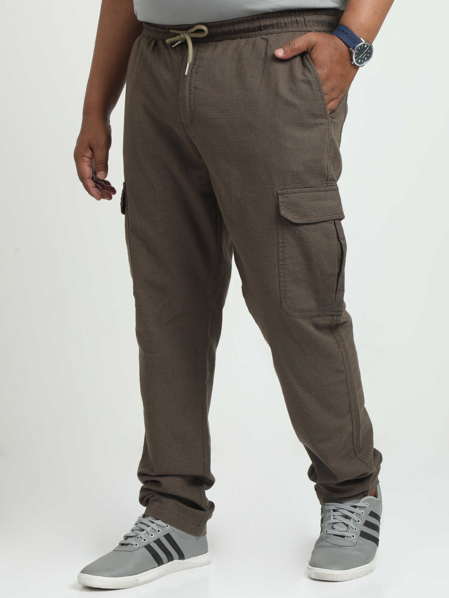 Men Lazy Linen Plus - Brown