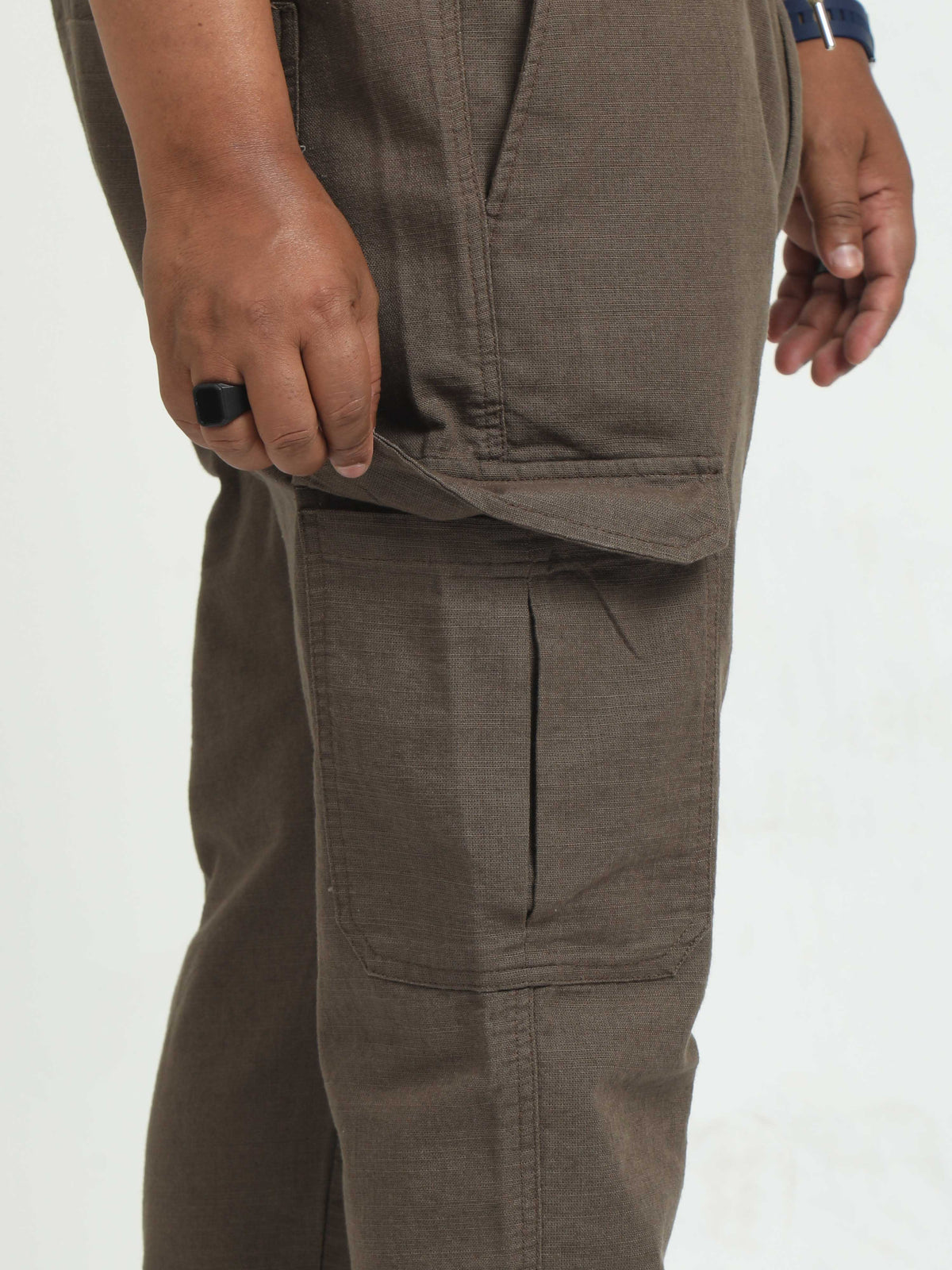 Men Lazy Linen Plus - Brown