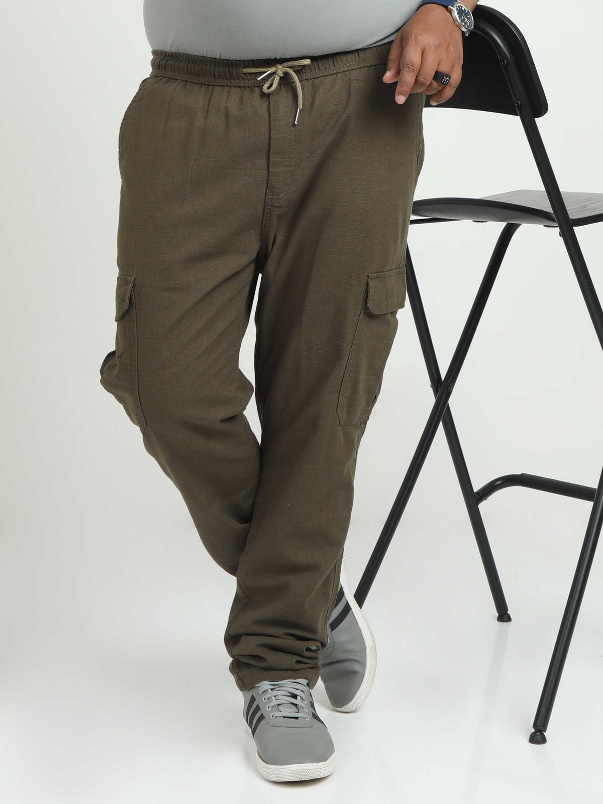 Men Lazy Linen Plus - Olive