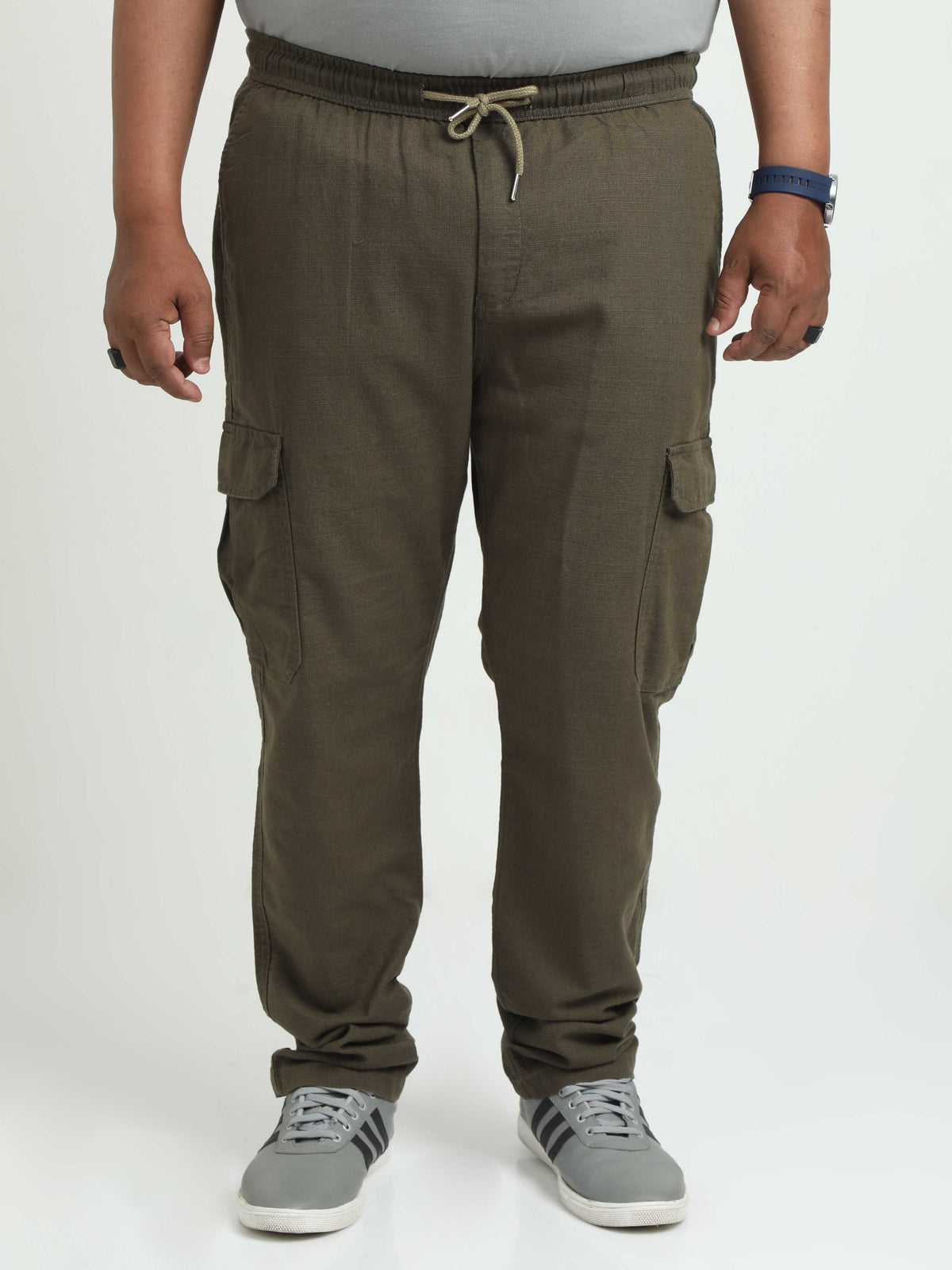 Men Lazy Linen Plus - Olive