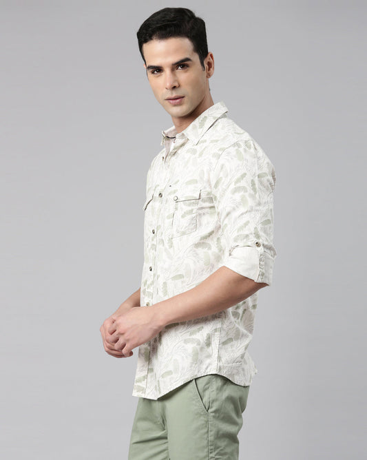Green Printed Shirt