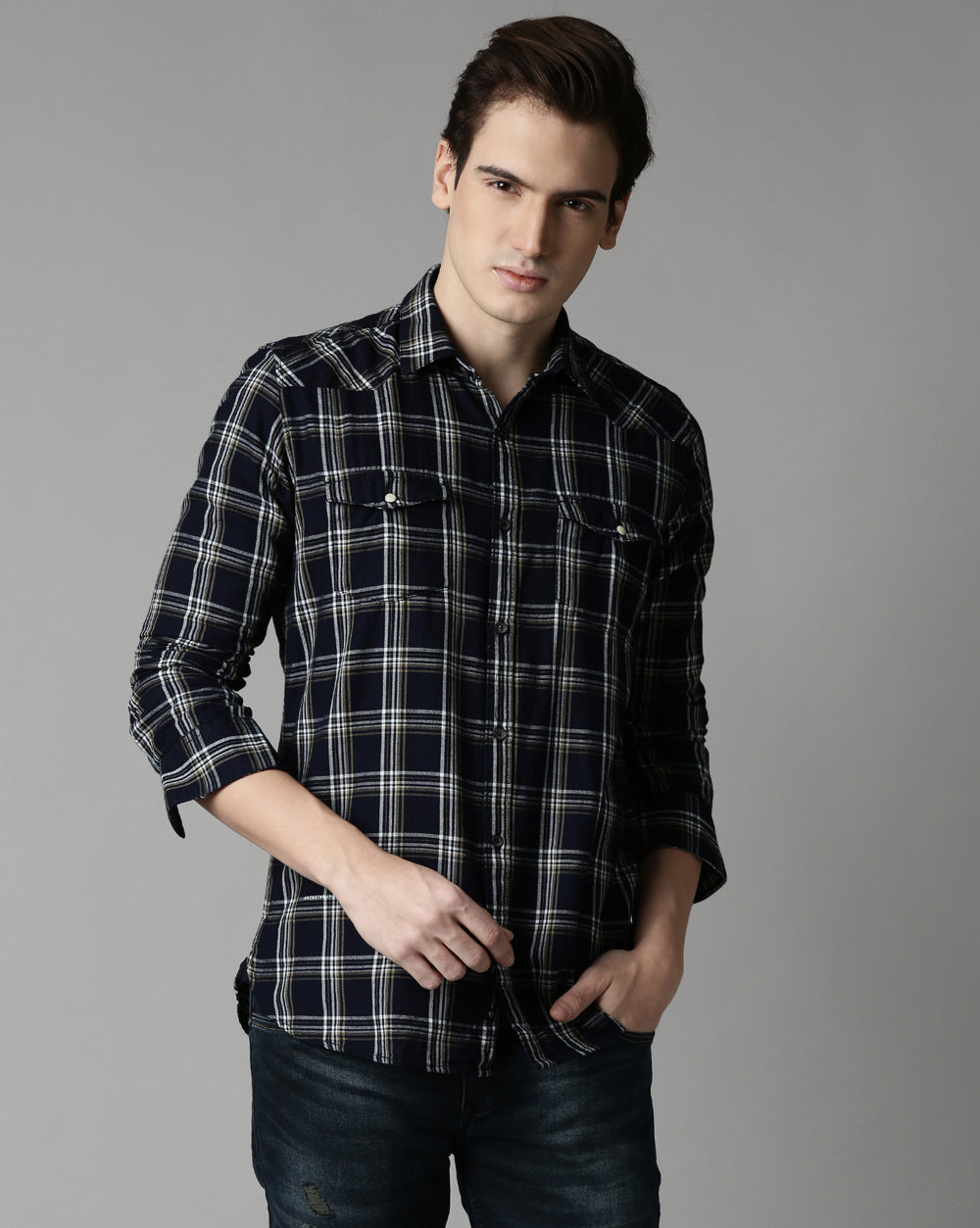 Swing Indigo Checkered Shirt