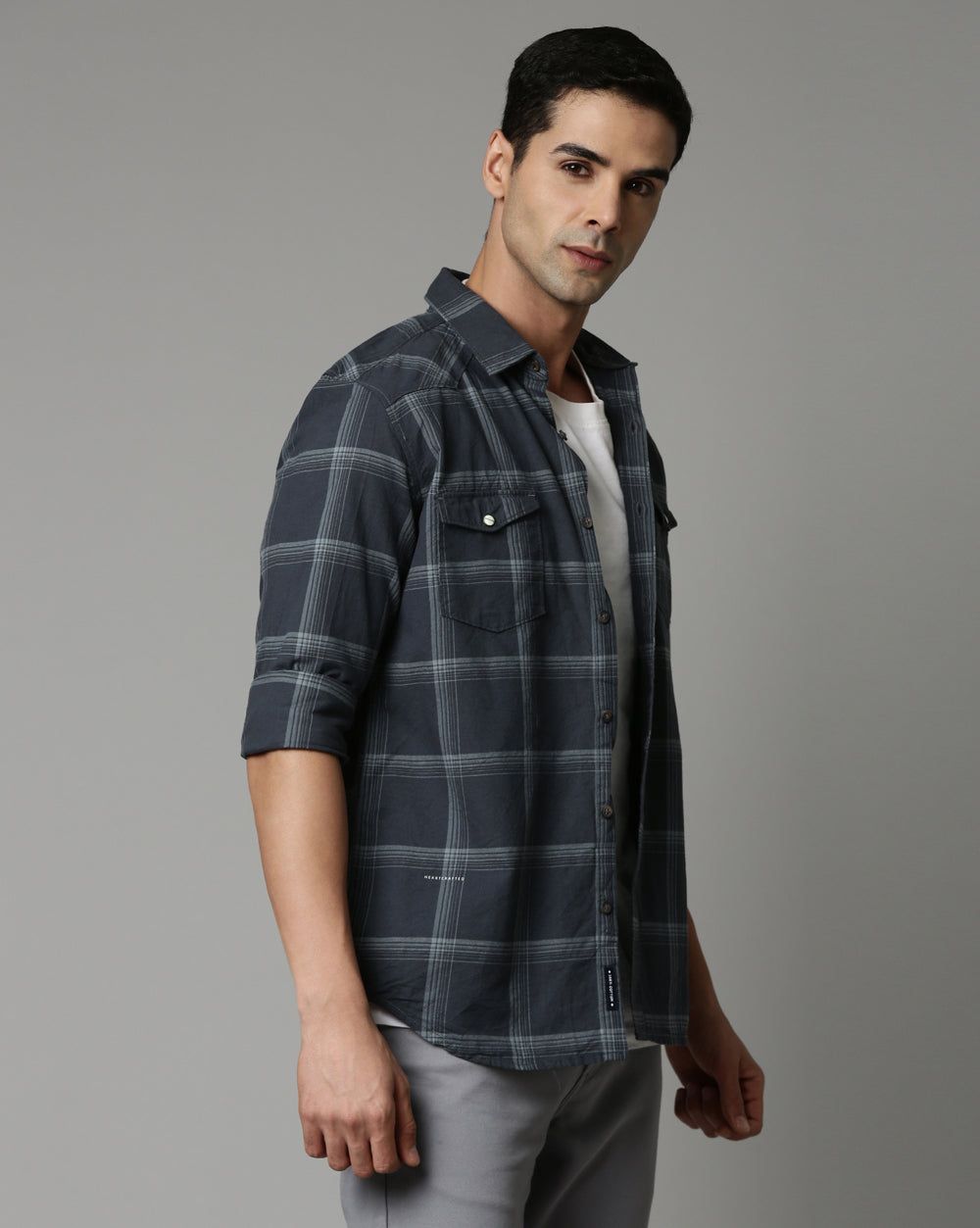 Swing Grey Checkered Shirt