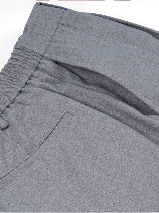 Soft Miracle Dark Grey Striped Relaxed Pants