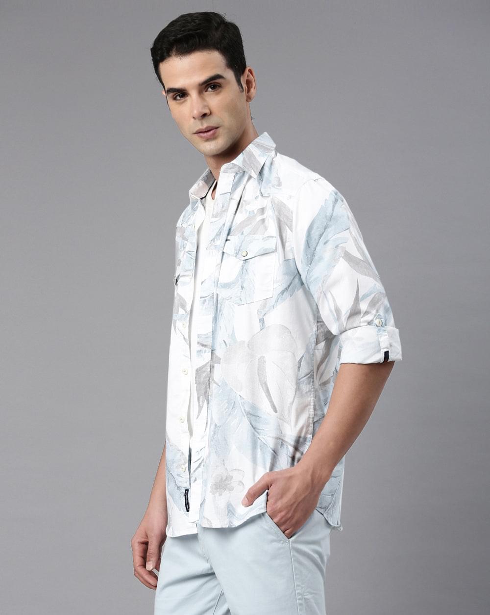 Blue Printed Shirt