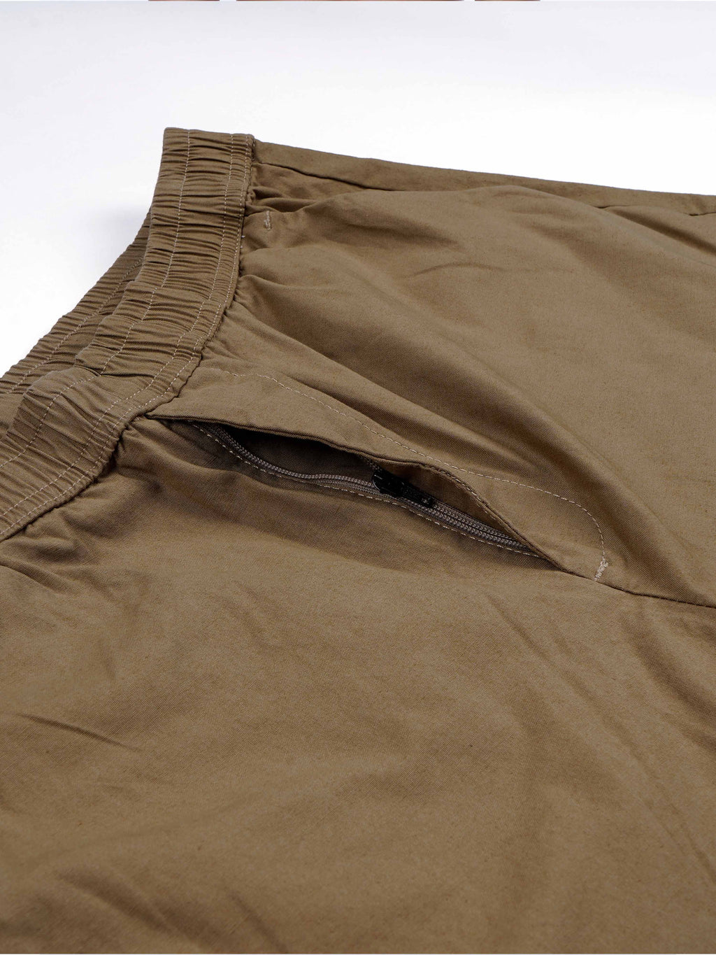 Relaxed Light Cotton Khaki Joggers