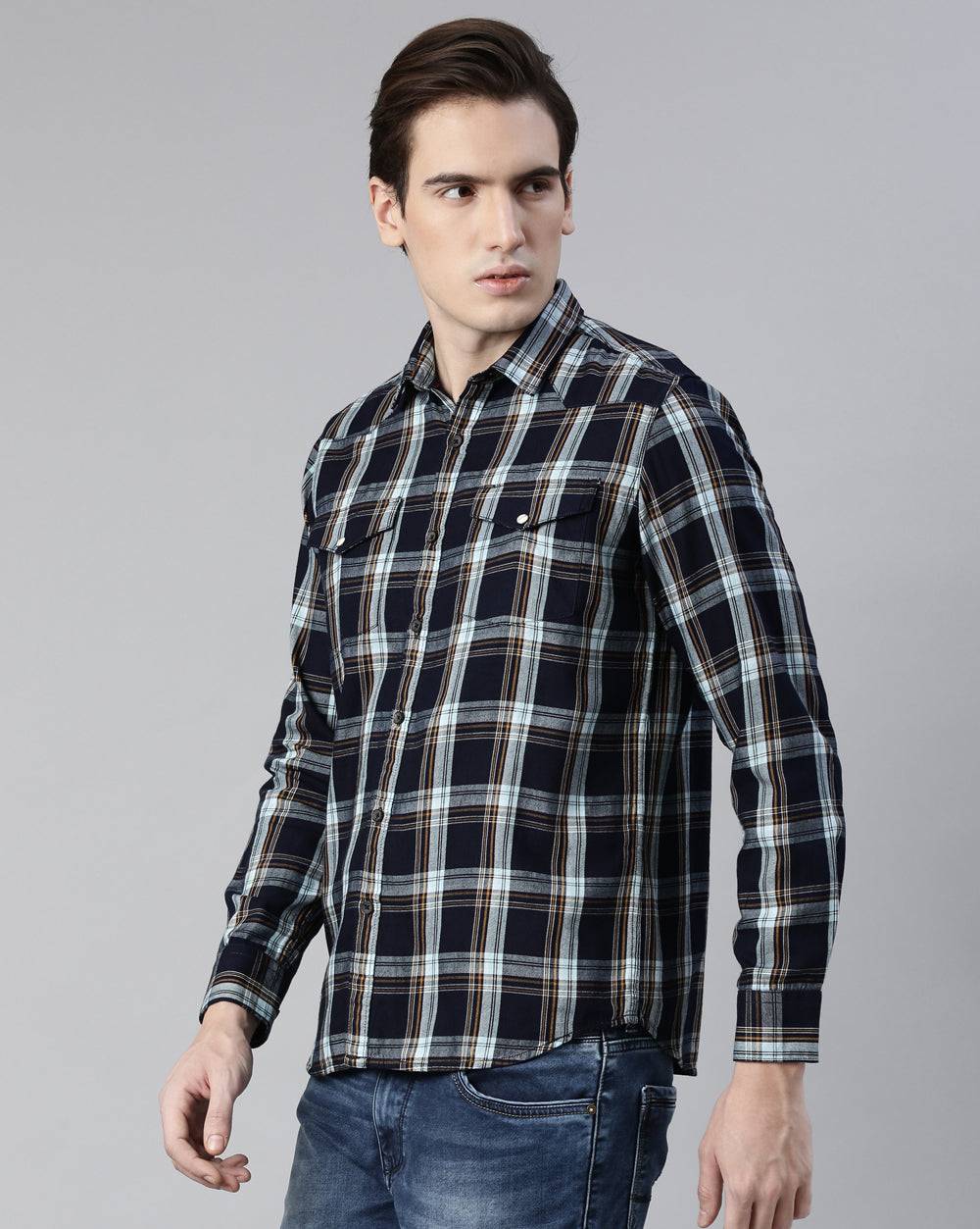 Swing Indigo Check Shirt