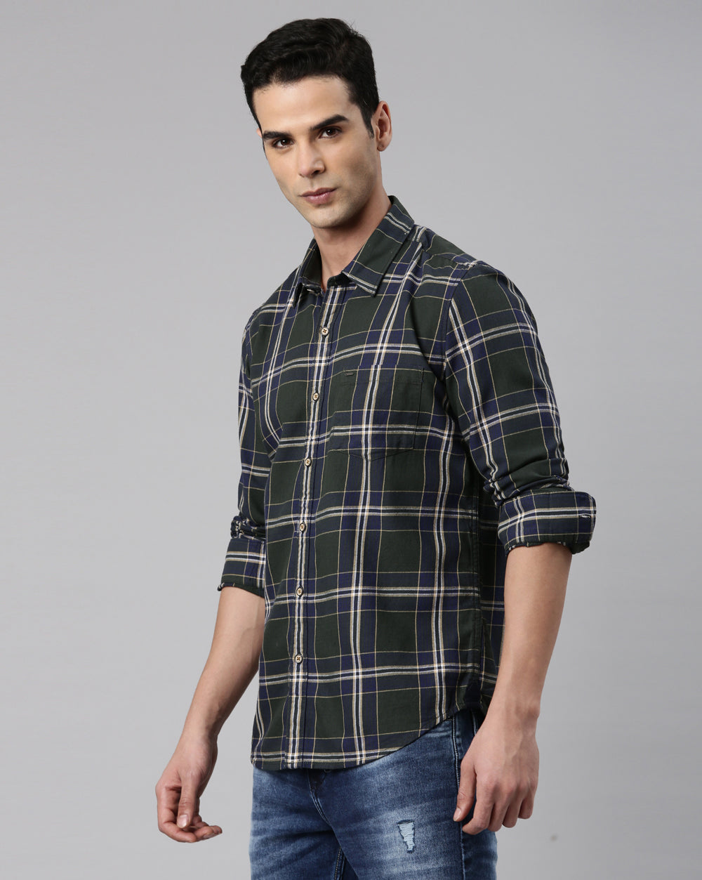 Sway Green Checkered Shirt