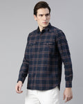 Swing Blue Windowpane Checkered Shirt