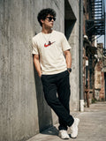 White Round Neck Bio Wash Single Jersey
