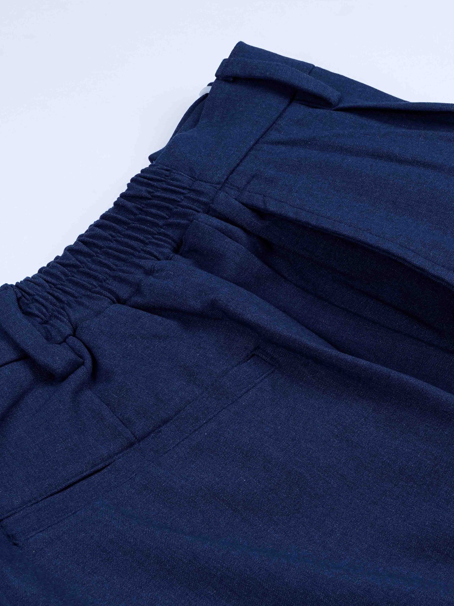 Soft Handle Relaxed Navy Trousers