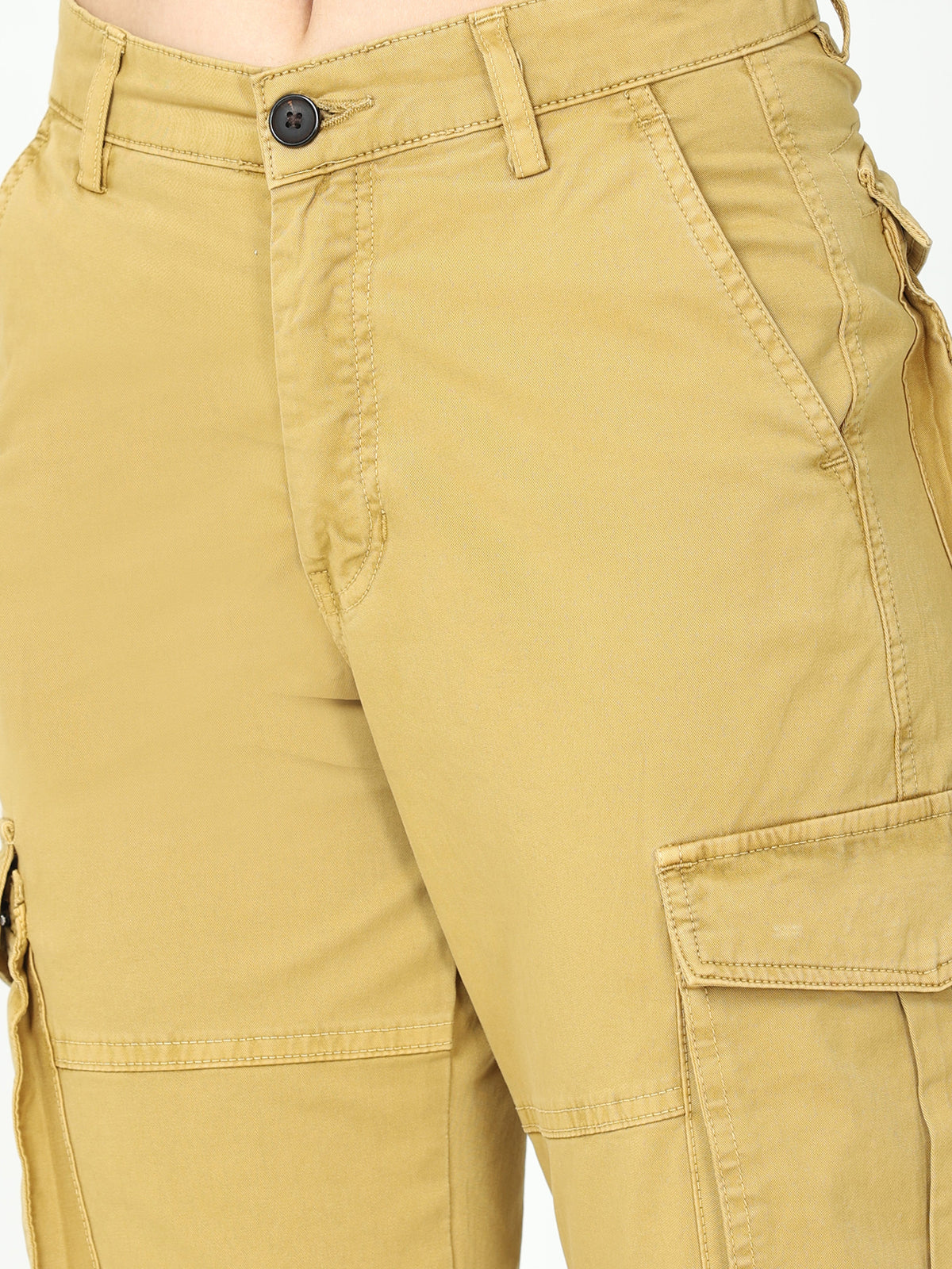 Women Vintage Khaki Cargo