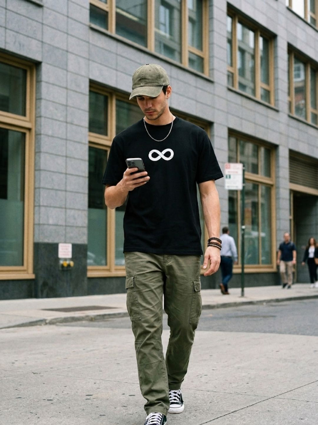 Black Oversized Bio Wash Terry