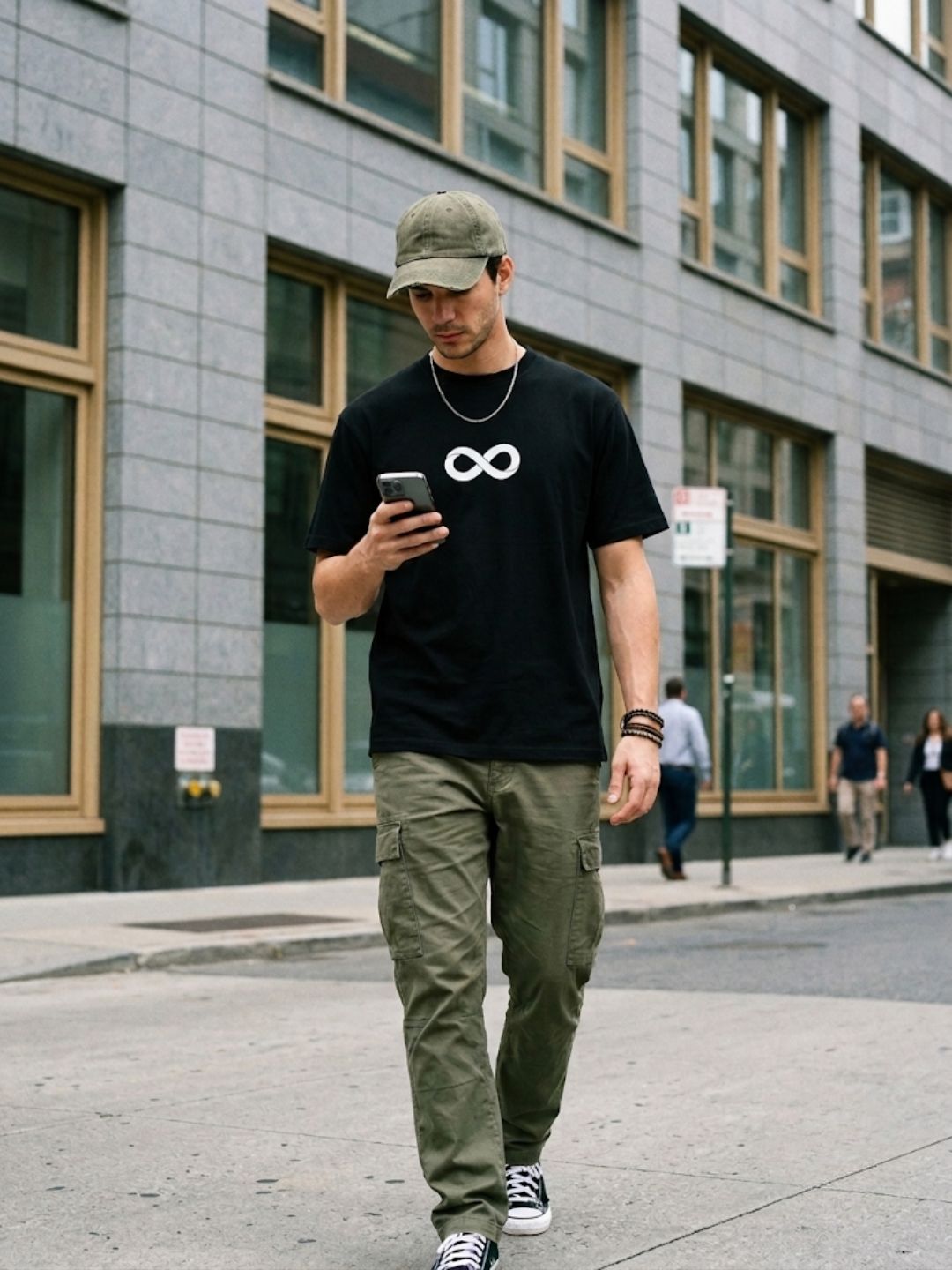 Black Oversized Bio Wash Terry