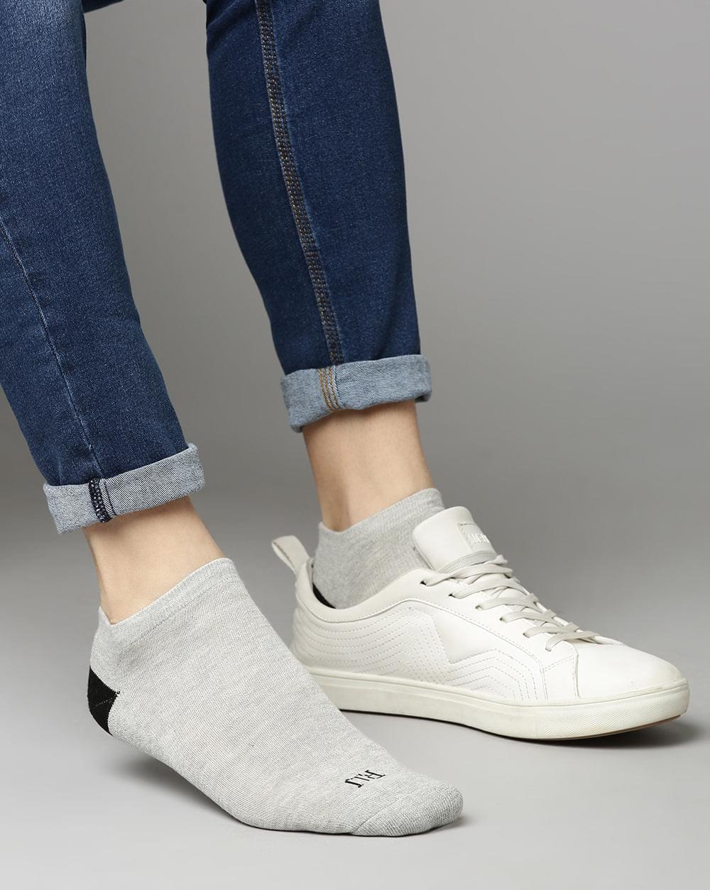 Ankle Socks - White/Light Grey