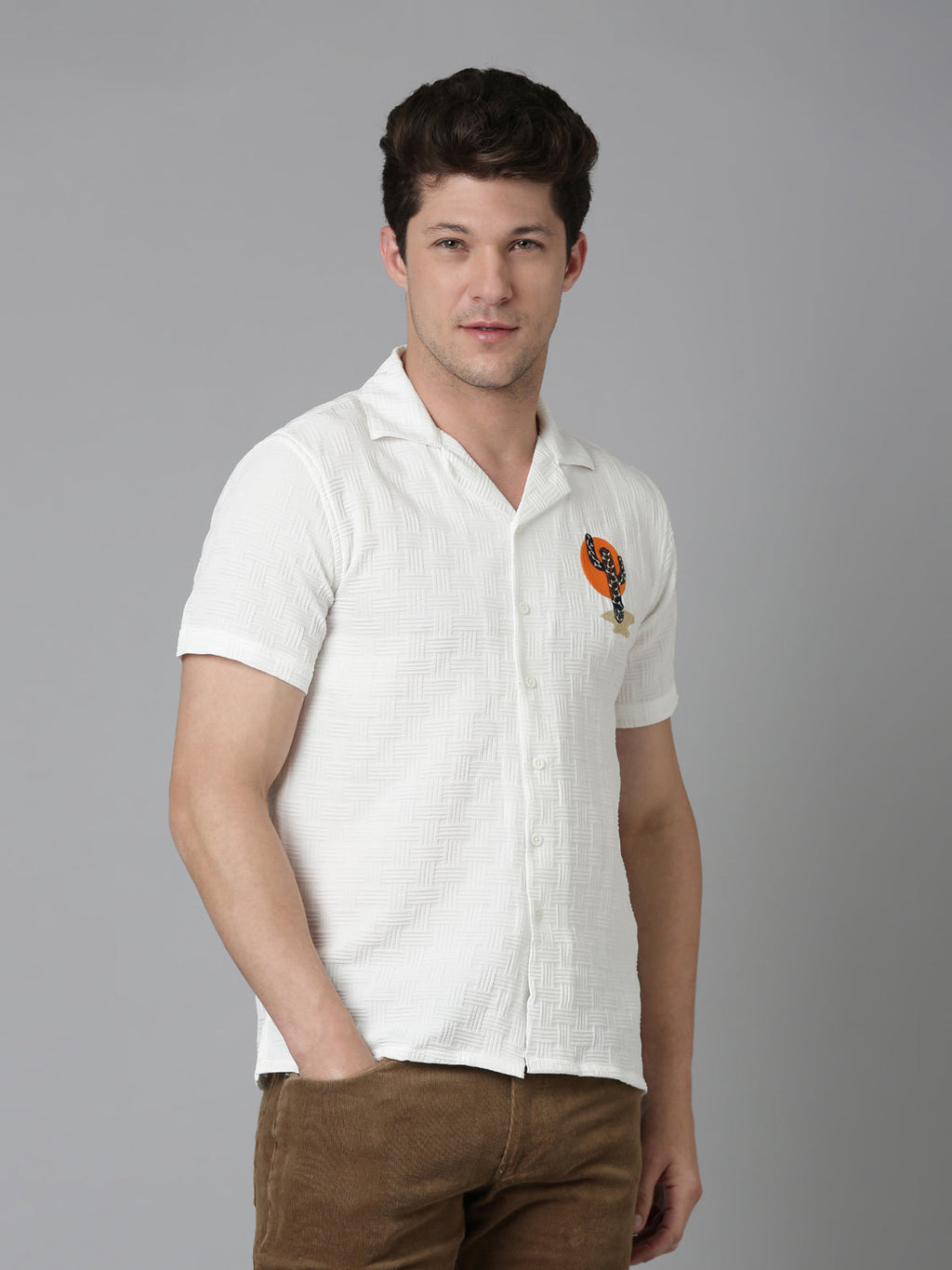 Men Cactus shirt - White