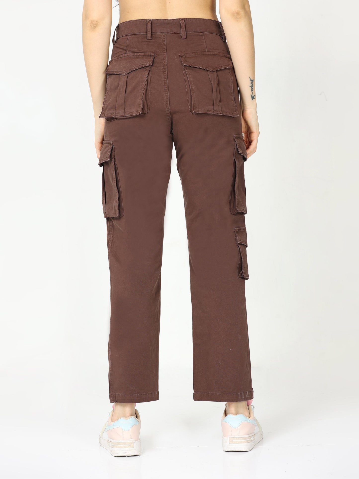 Women Vintage Brown Cargo