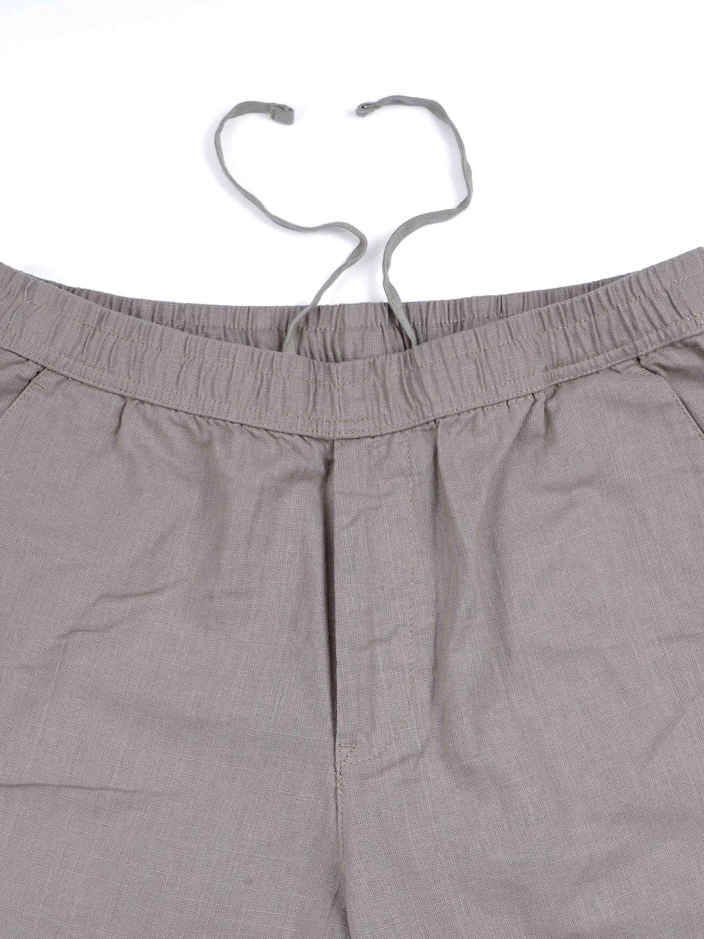 Raw Slub Relaxed Beige Flexiwaist Pants
