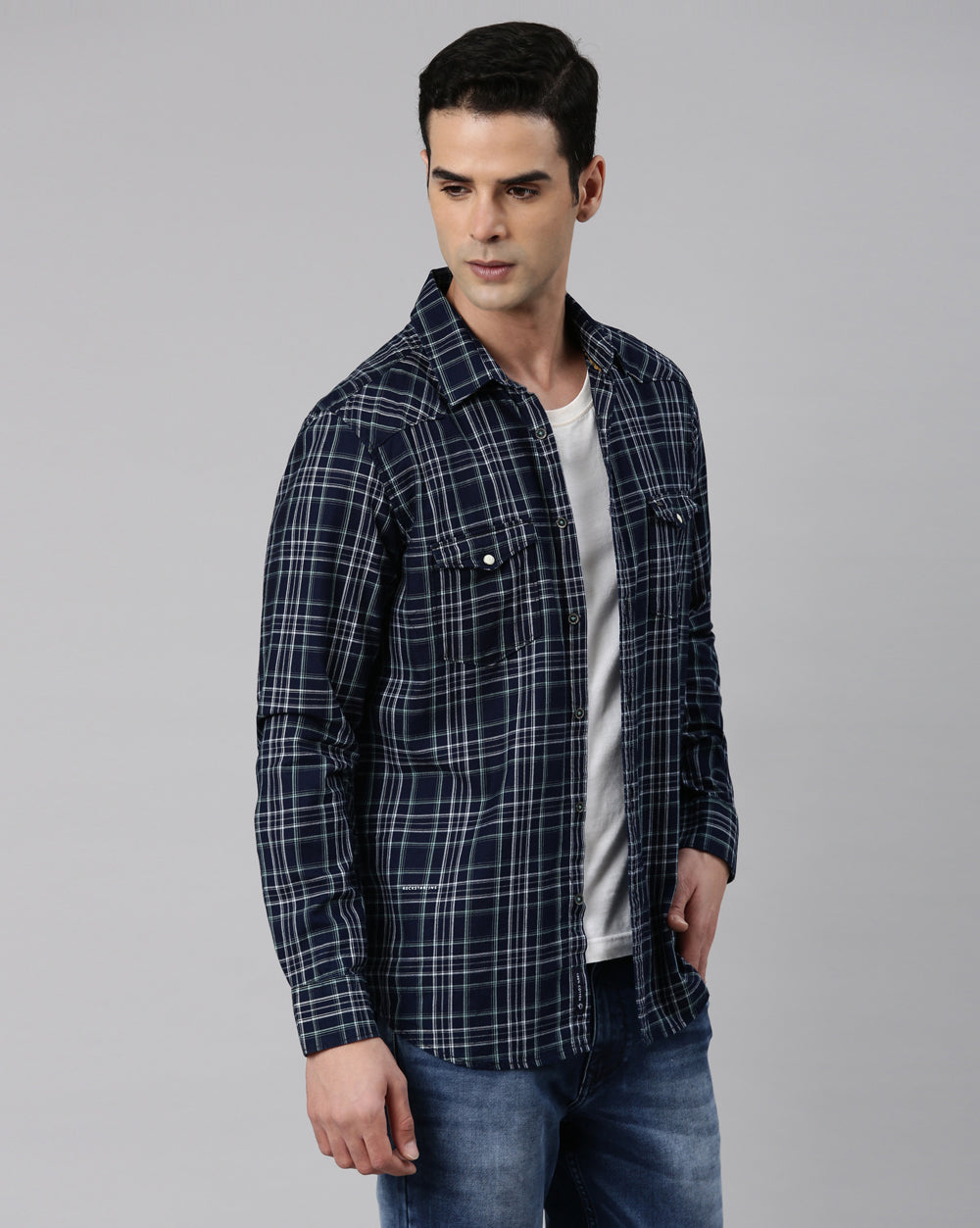 Swing Blue Checkered Shirt