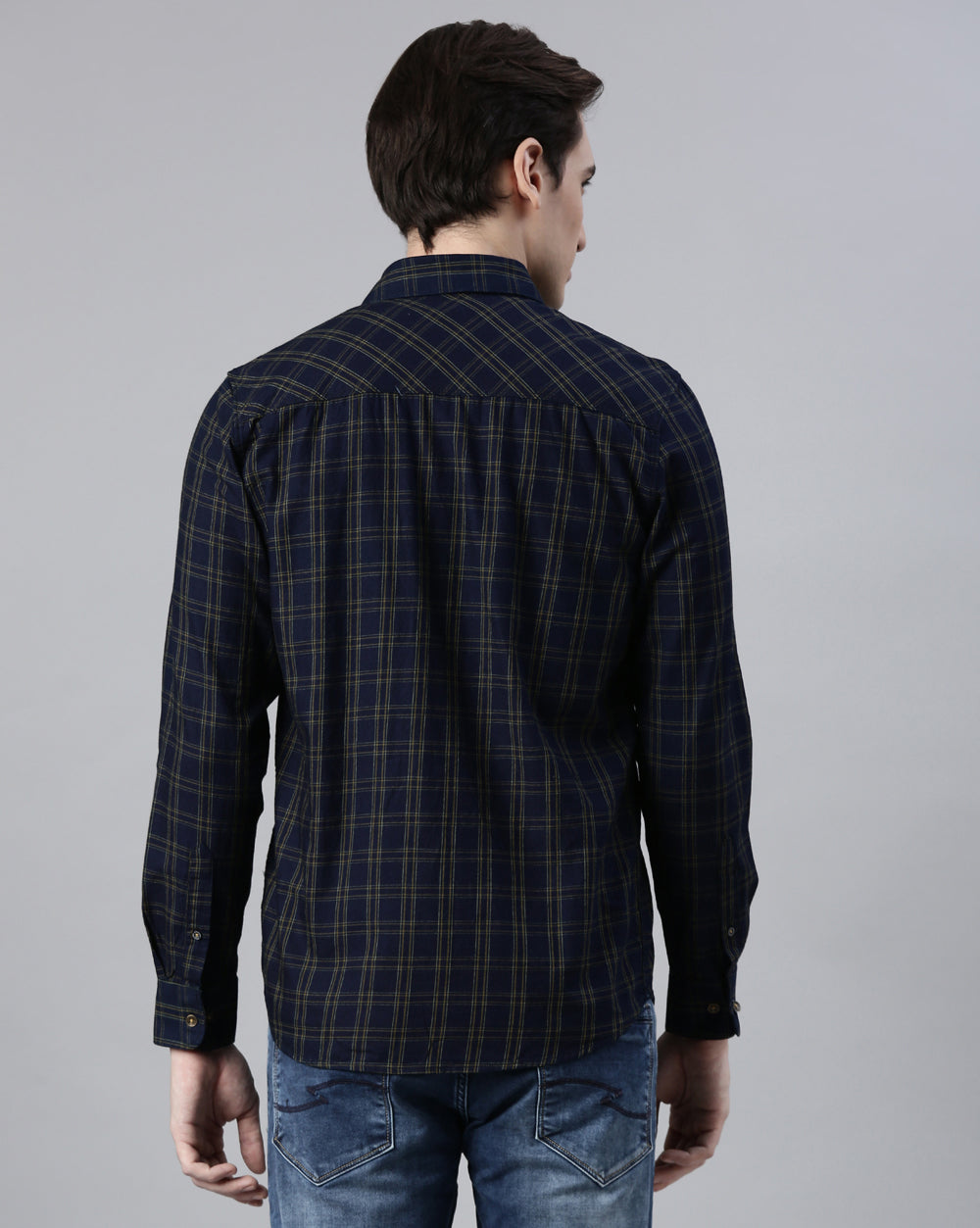 Swing Indigo Green Checkered Shirt