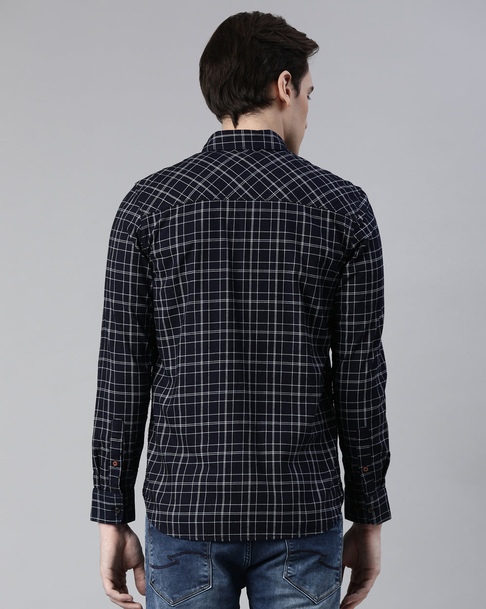 Swing Midnight Blue Checkered Shirt