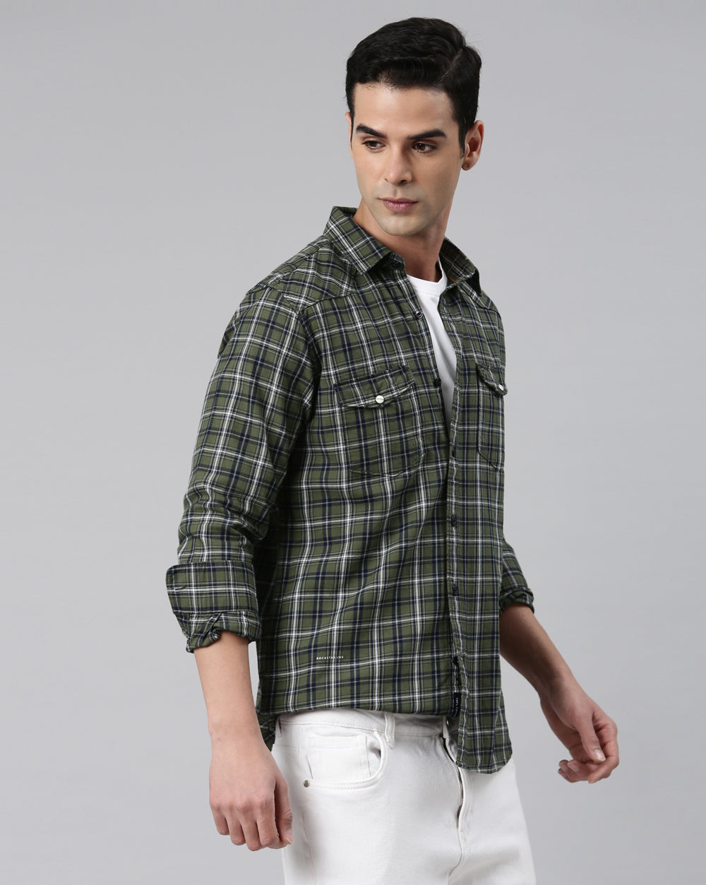 Swing Forever Olive Checkered Shirt