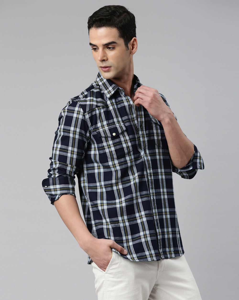 Swing True Blue Checkered Shirt