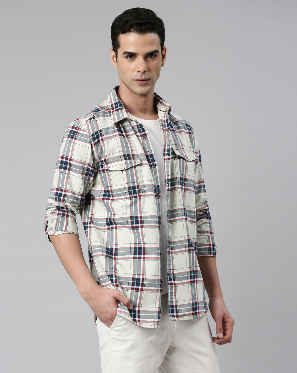 Swing Ivory Windowpane Shirt