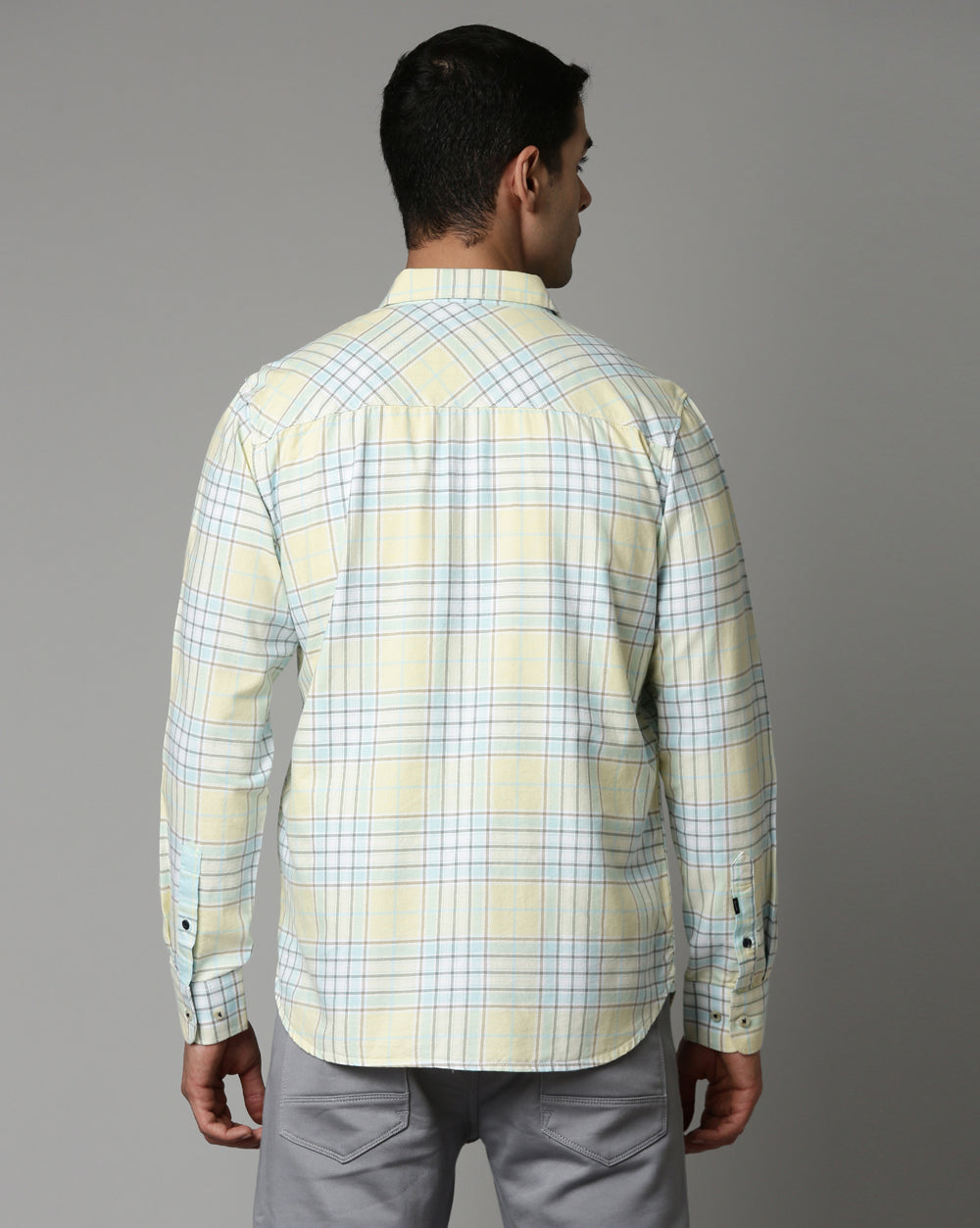Sway Lemon Yellow Checkered Shirt