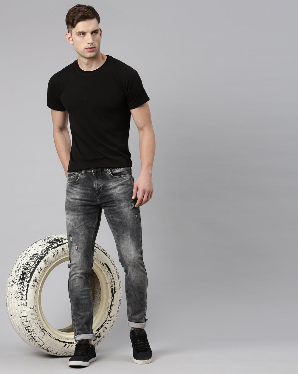 Grey Washed Denim