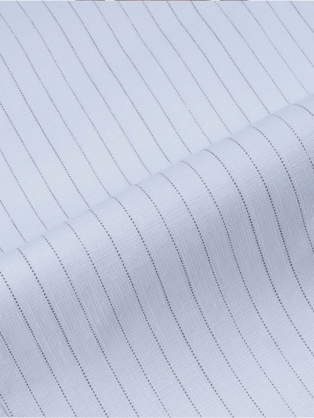 Relaxed Striped White Cotton Pants