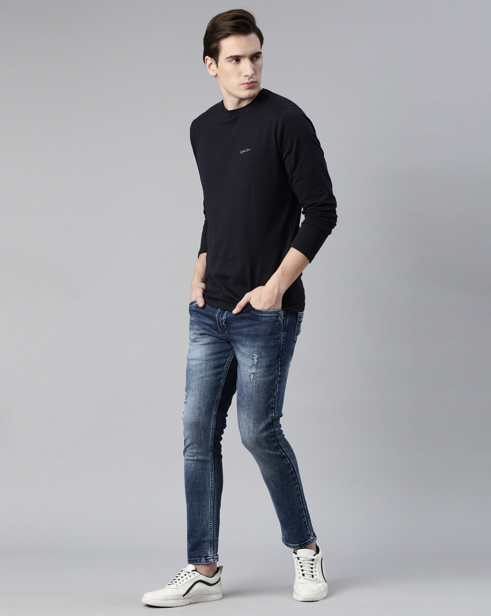 Distressed Blue Denim