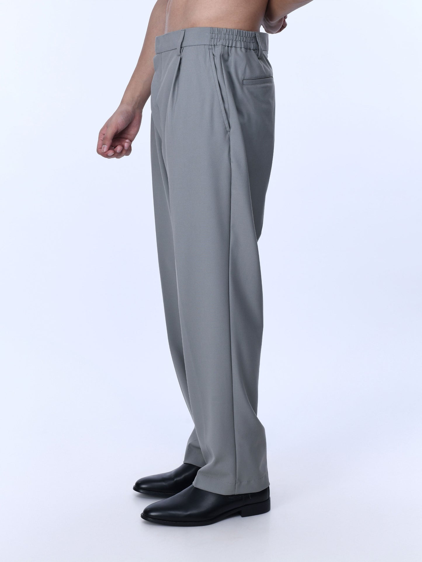 Soft Miracle Light Grey Relaxed Trousers