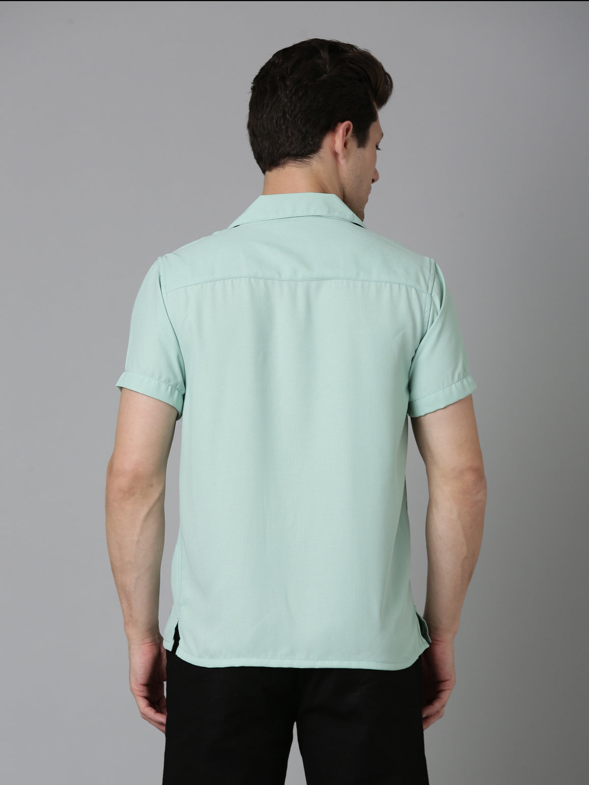 Men Hippie Oversized Shirt-Mint