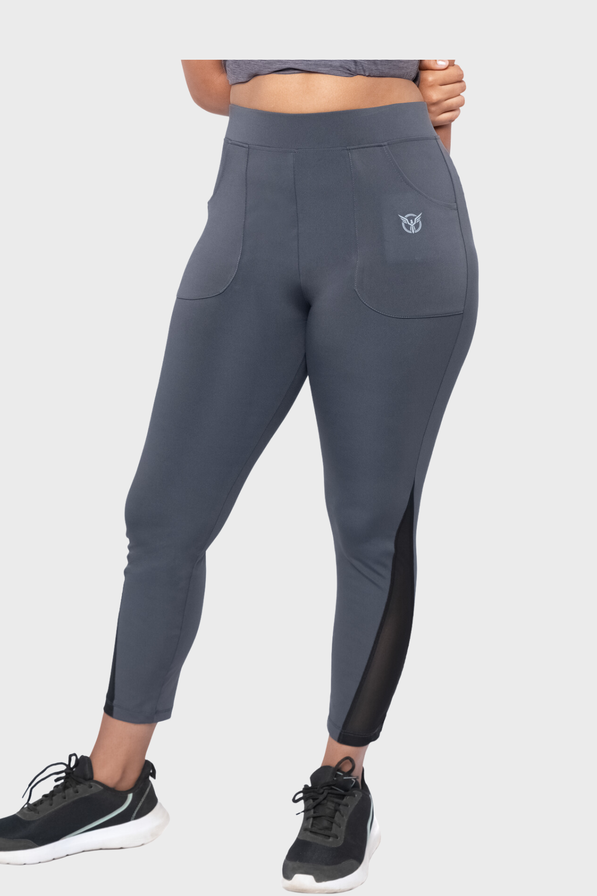 Verveflex:active Ankle Legging/tights-mesh Trim With Pockets