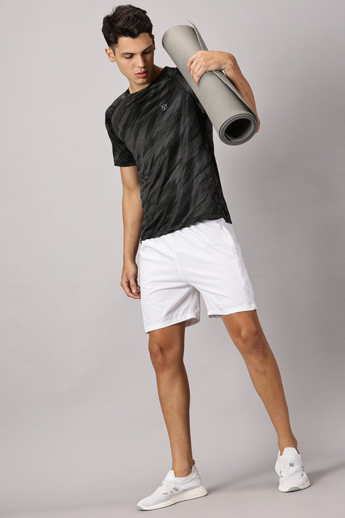 Active Crew Neck Printed Tee