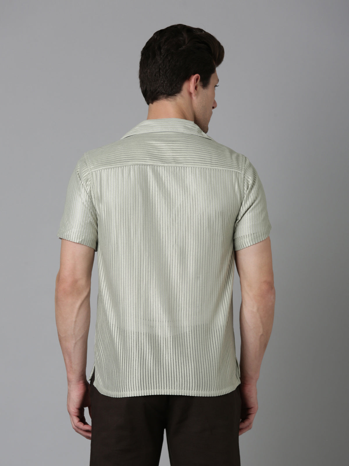 Men E Stripes Shirt - Fern