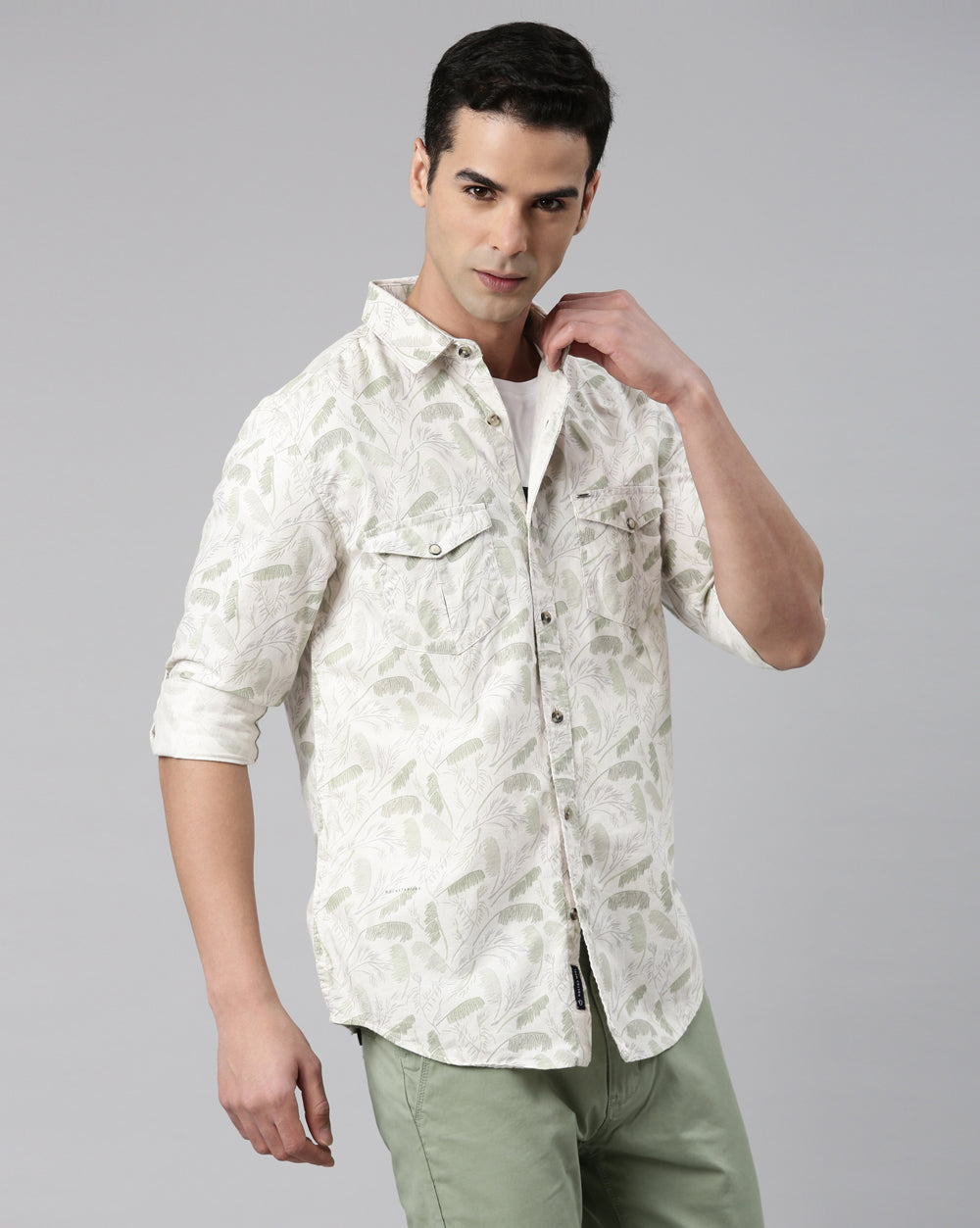Green Printed Shirt
