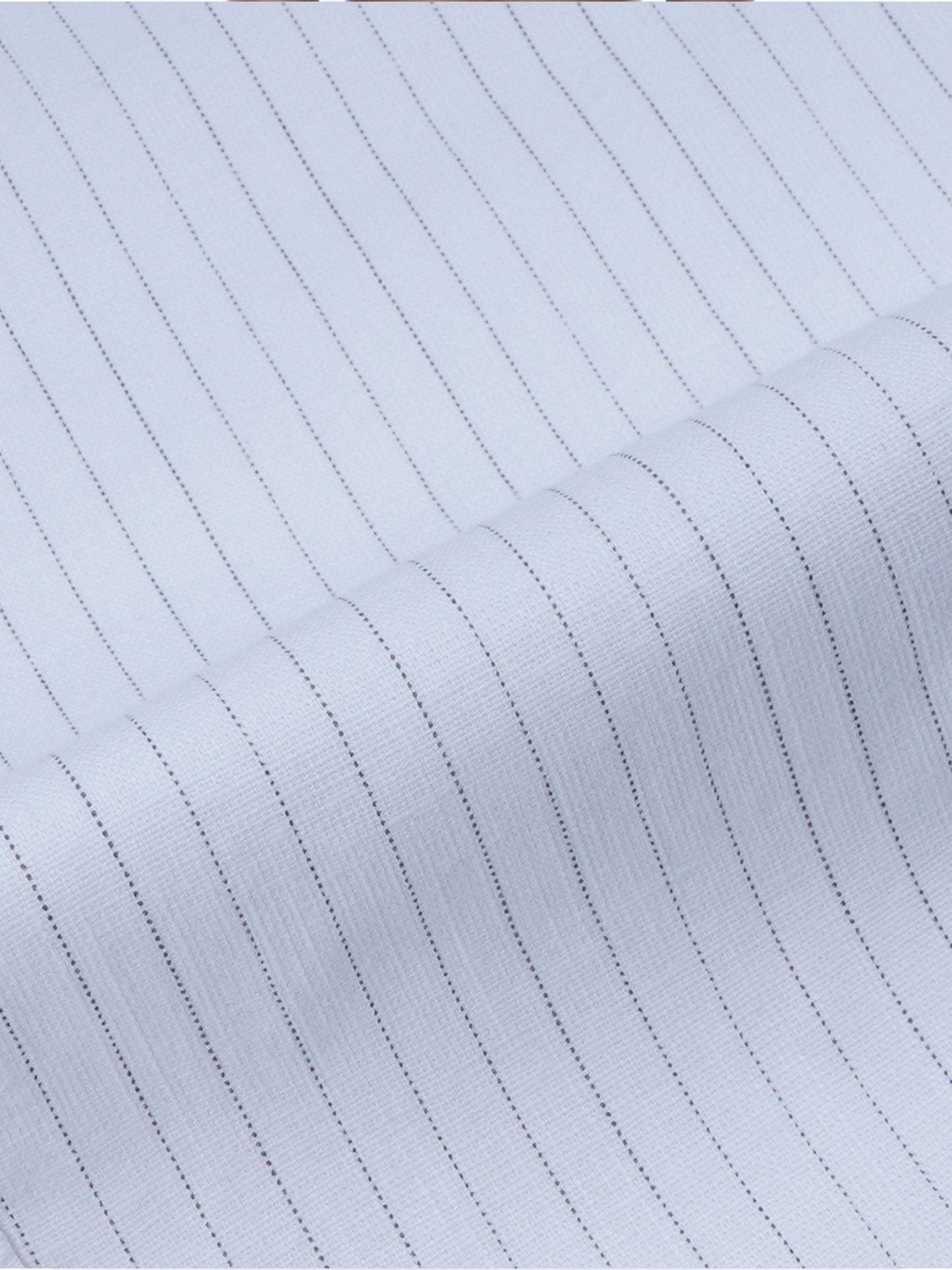 Relaxed Striped White Cotton Pants