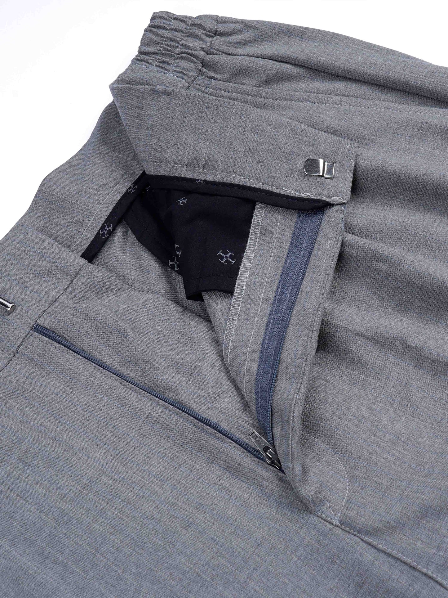 Soft Miracle Dark Grey Striped Relaxed Pants