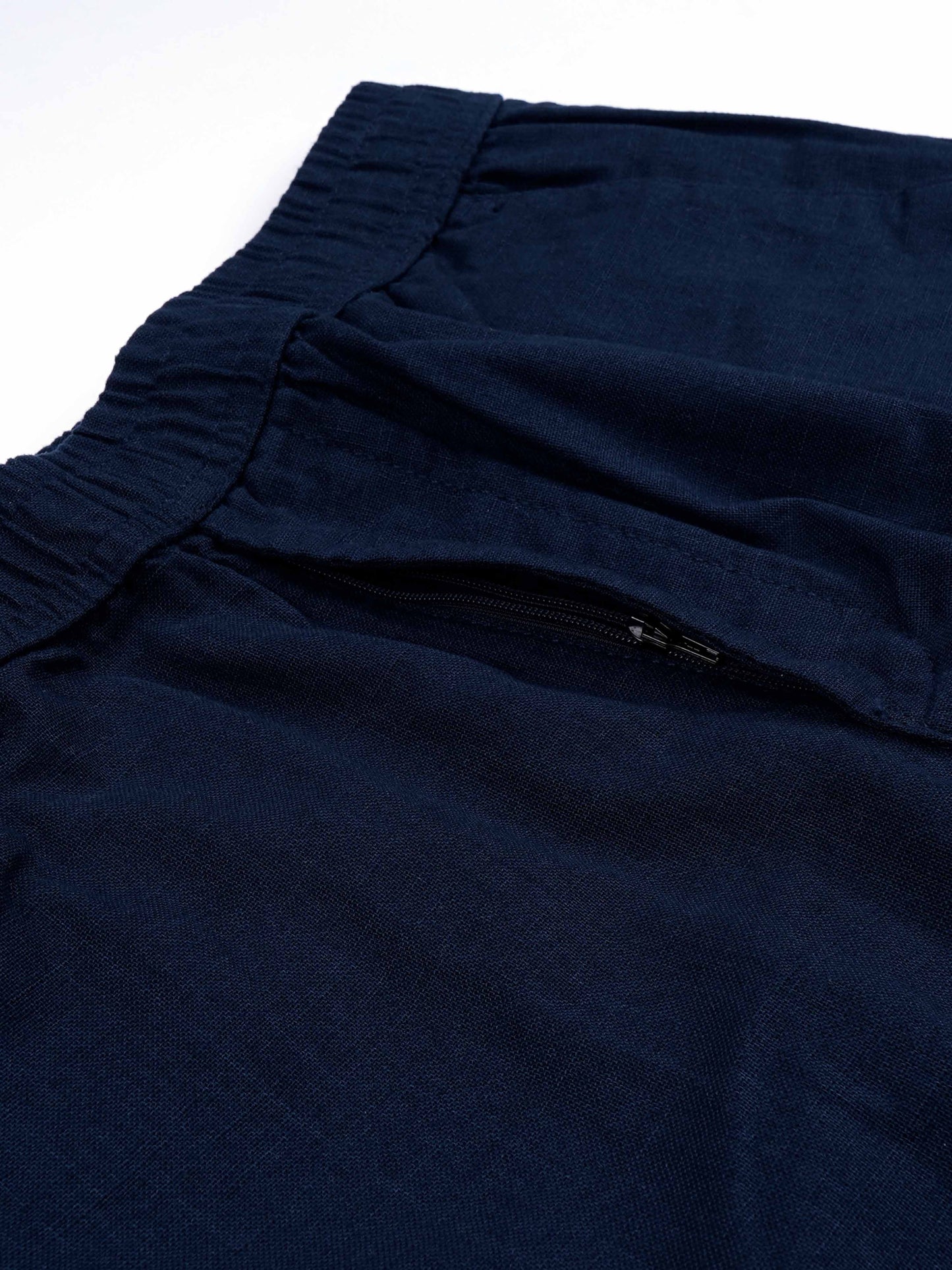 Raw Slub Relaxed Navy Flexiwaist Pants