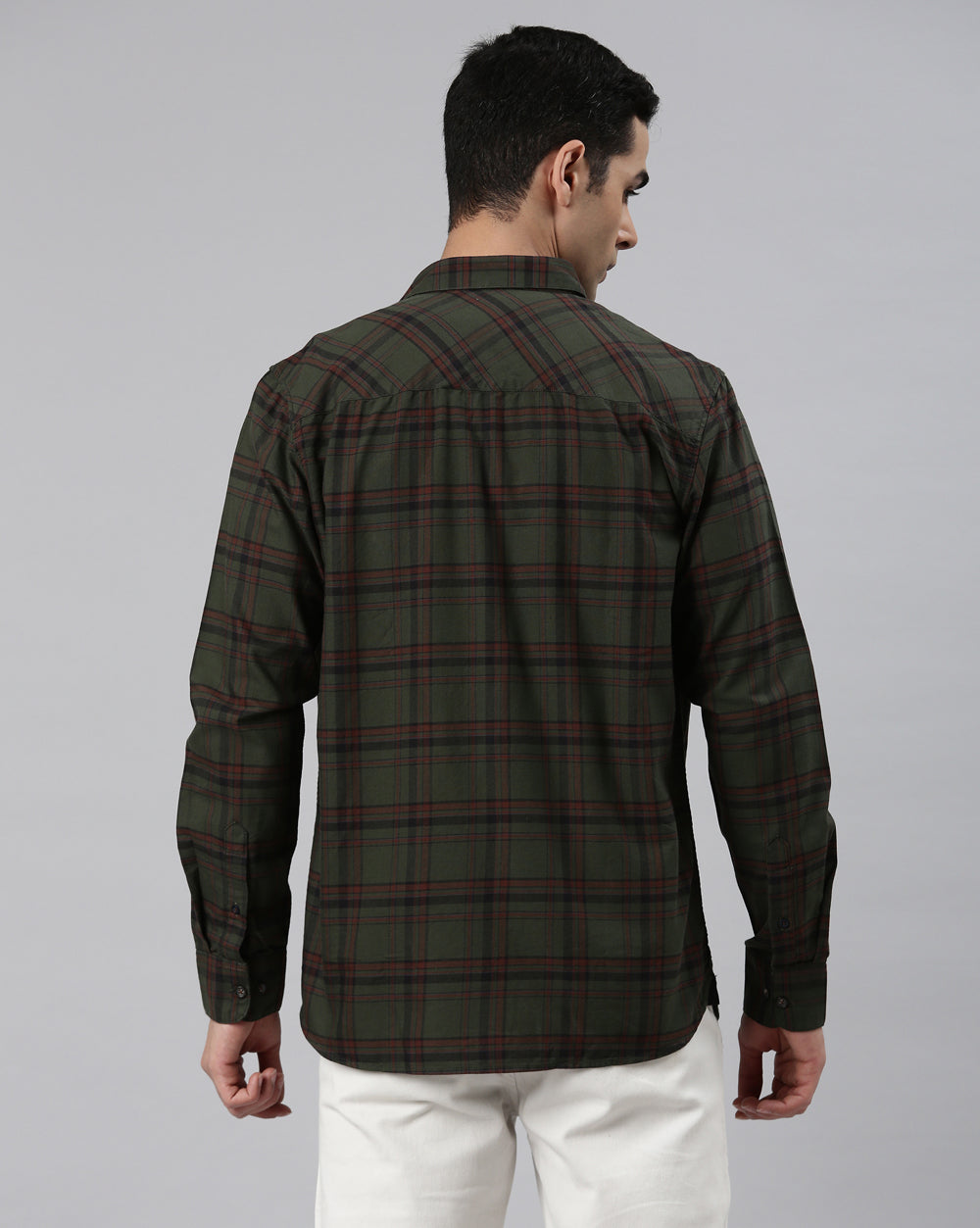 Swing Olive Plaid Shirt