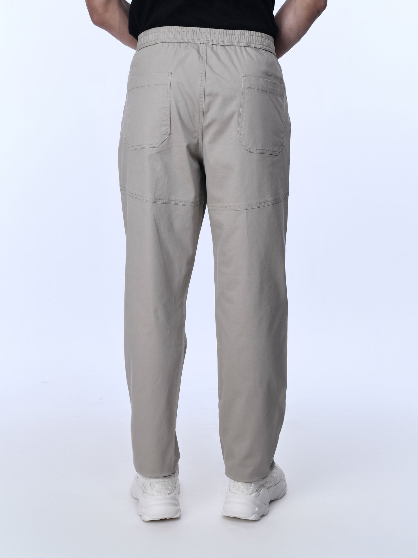 Soft Cotton Relaxed Beige Flexiwaist Pants