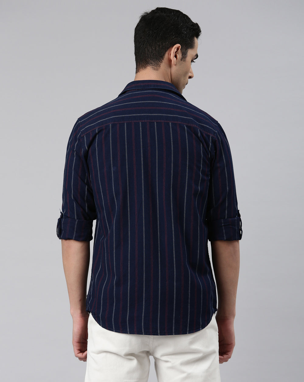 Men's Indigo Striped Shirt