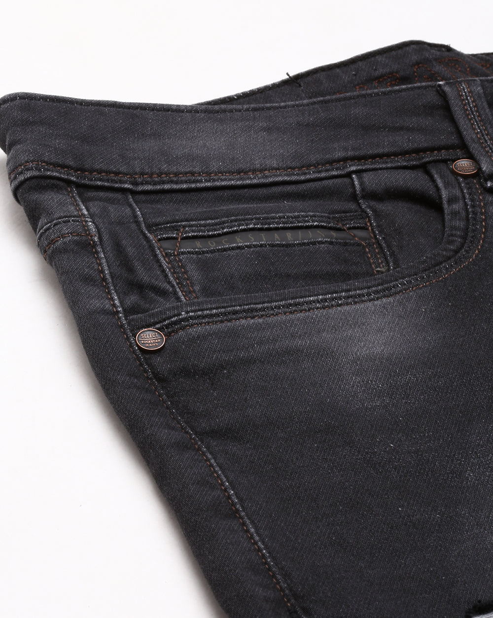 Distressed Black Denim